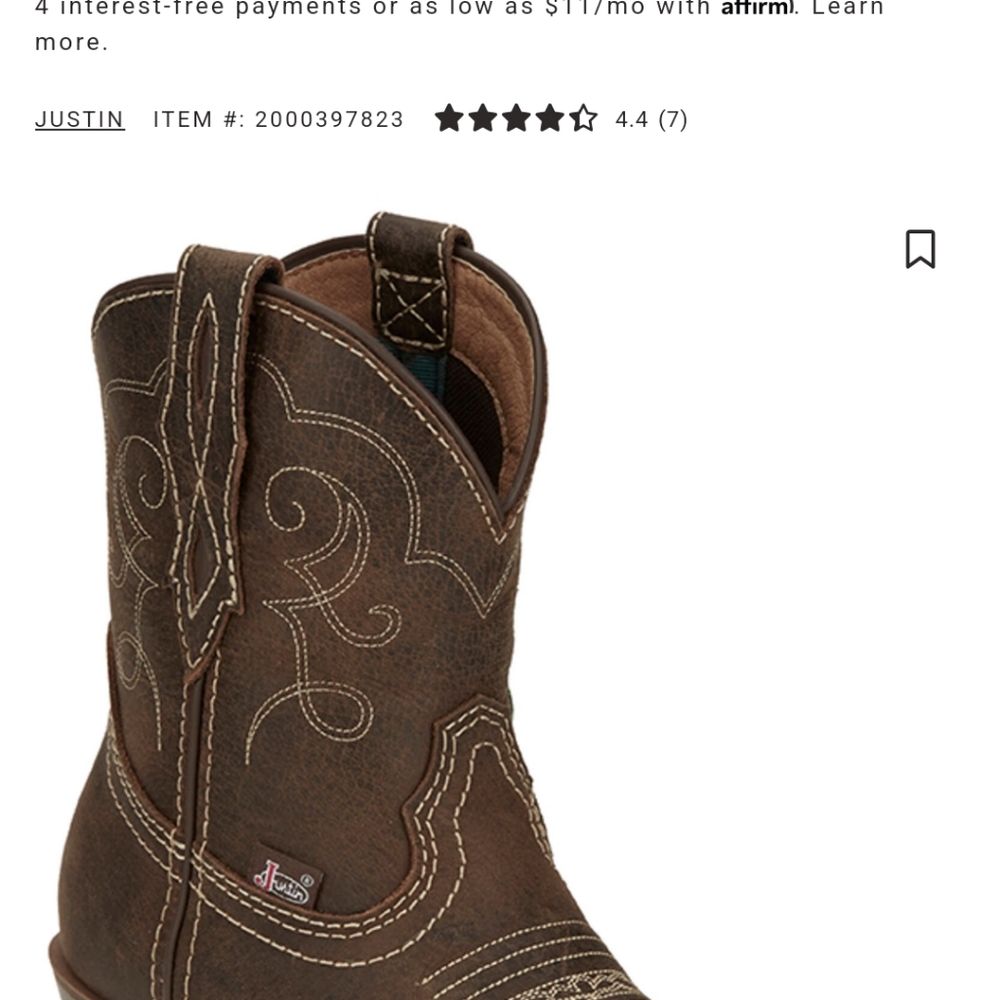 Real leather cowgirl boots